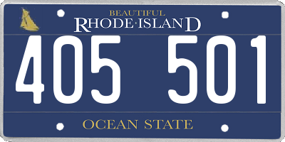 RI license plate 405501