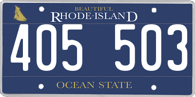 RI license plate 405503