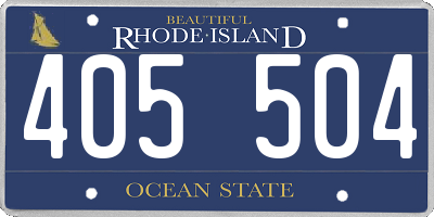 RI license plate 405504