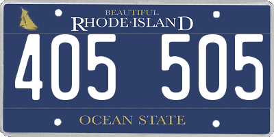 RI license plate 405505
