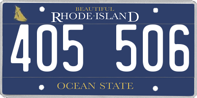 RI license plate 405506