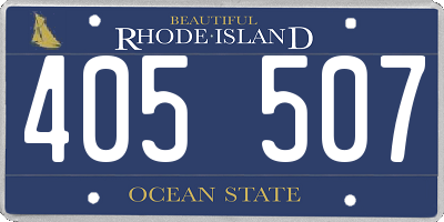 RI license plate 405507
