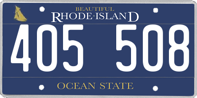RI license plate 405508