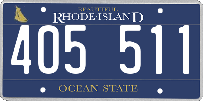 RI license plate 405511
