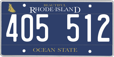 RI license plate 405512
