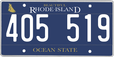 RI license plate 405519