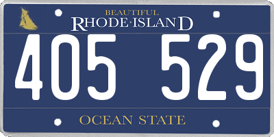 RI license plate 405529