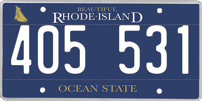 RI license plate 405531