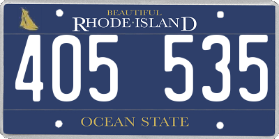 RI license plate 405535