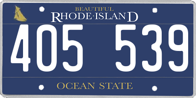 RI license plate 405539