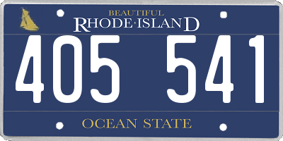 RI license plate 405541