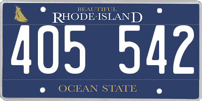 RI license plate 405542