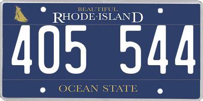 RI license plate 405544
