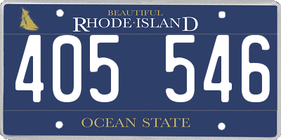 RI license plate 405546