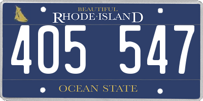 RI license plate 405547