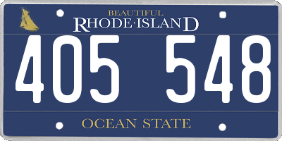 RI license plate 405548