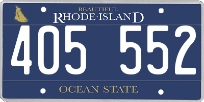 RI license plate 405552