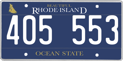 RI license plate 405553