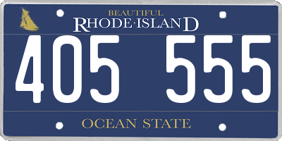 RI license plate 405555