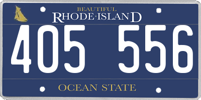 RI license plate 405556