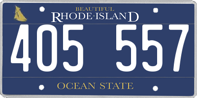 RI license plate 405557