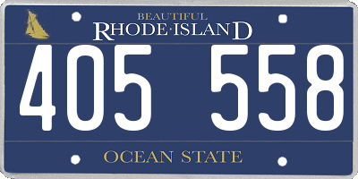 RI license plate 405558