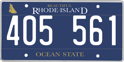 RI license plate 405561