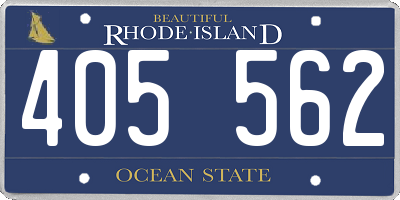 RI license plate 405562