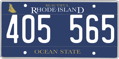 RI license plate 405565