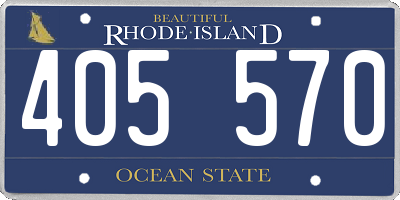 RI license plate 405570