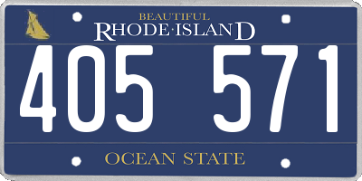 RI license plate 405571