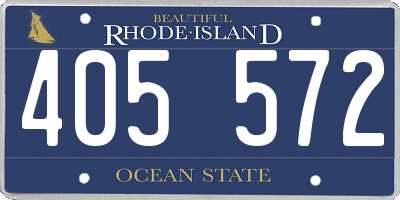 RI license plate 405572