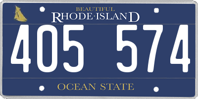 RI license plate 405574
