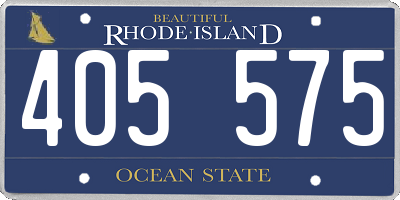 RI license plate 405575