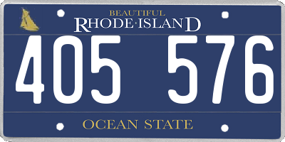 RI license plate 405576