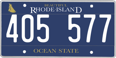 RI license plate 405577