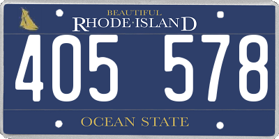 RI license plate 405578