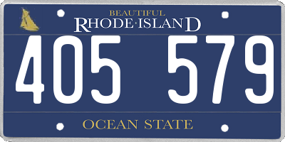 RI license plate 405579