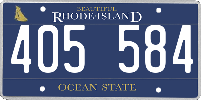 RI license plate 405584