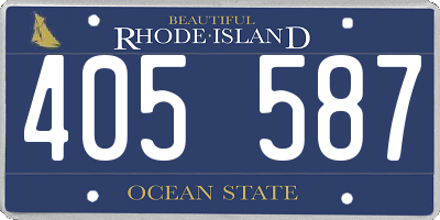 RI license plate 405587