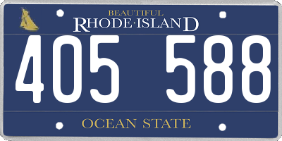 RI license plate 405588