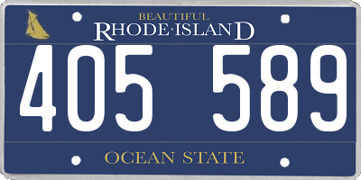 RI license plate 405589