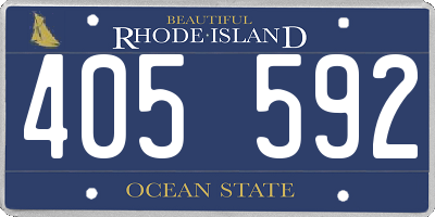 RI license plate 405592