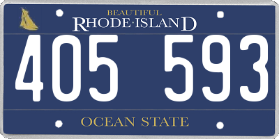RI license plate 405593