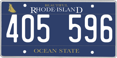 RI license plate 405596