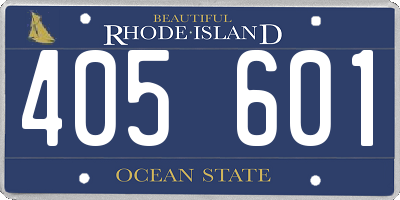 RI license plate 405601