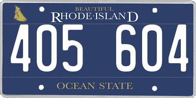 RI license plate 405604