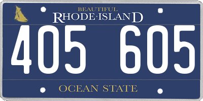 RI license plate 405605