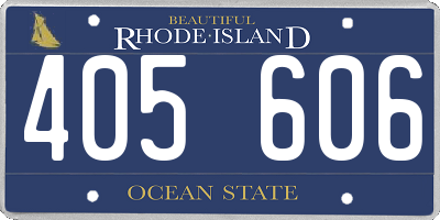 RI license plate 405606