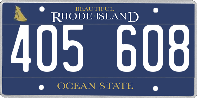 RI license plate 405608